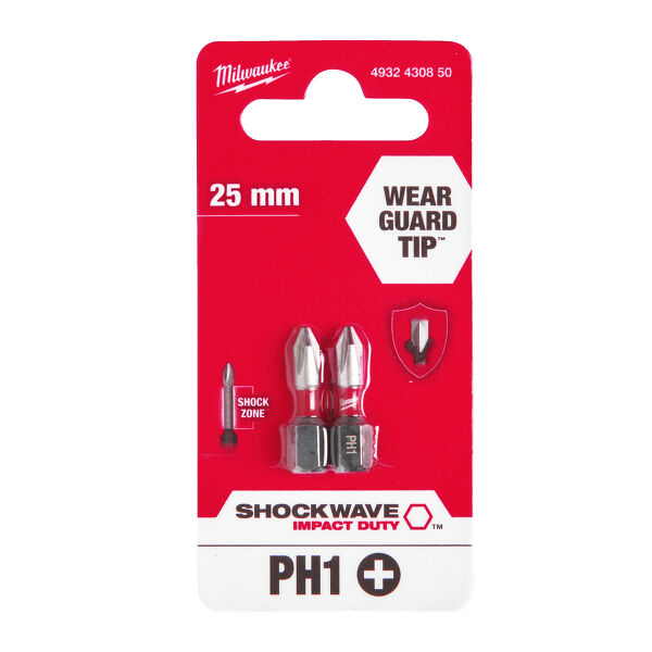 Битове PH1 25mm SHOCKWAVE блистер 2бр - заменен