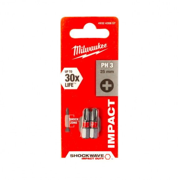 Битове PH3 25mm SHOCKWAVE блистер 2бр - заменен