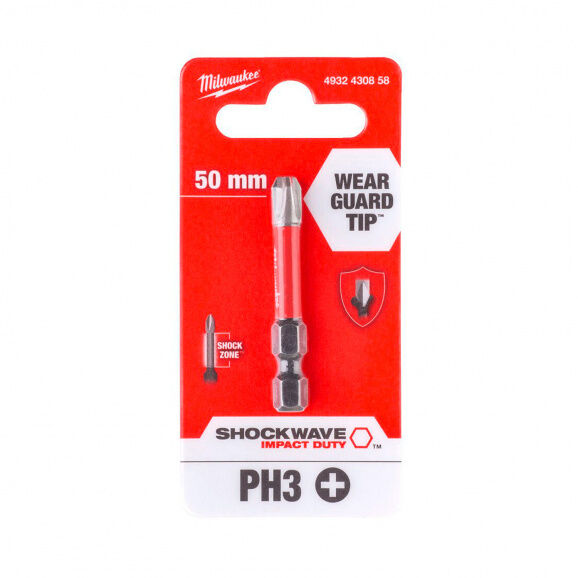 Бит PH3 50mm SHOCKWAVE блистер 1бр
