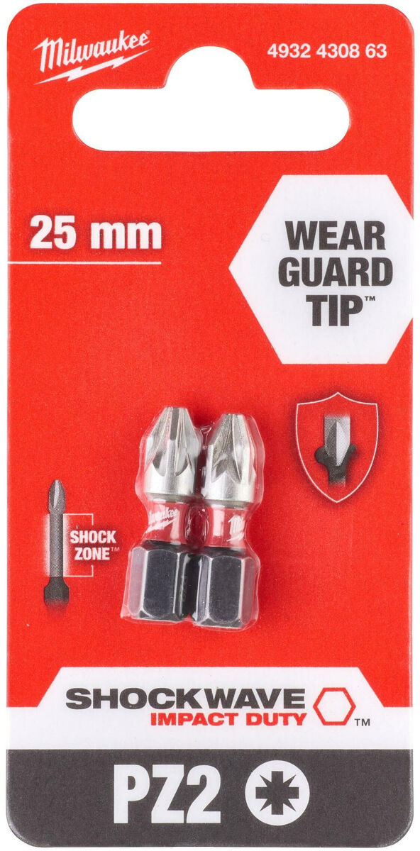 Битове PZ2 25mm SHOCKWAVE блистер 2бр - заменен