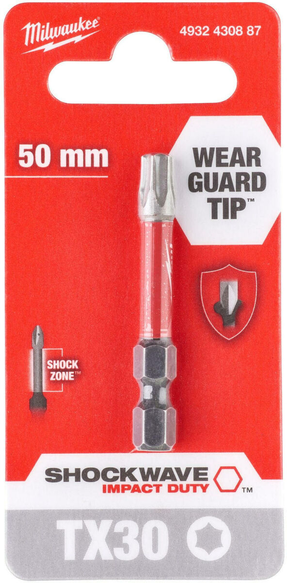 Бит TX30 50mm SHOCKWAVE блистер 1бр