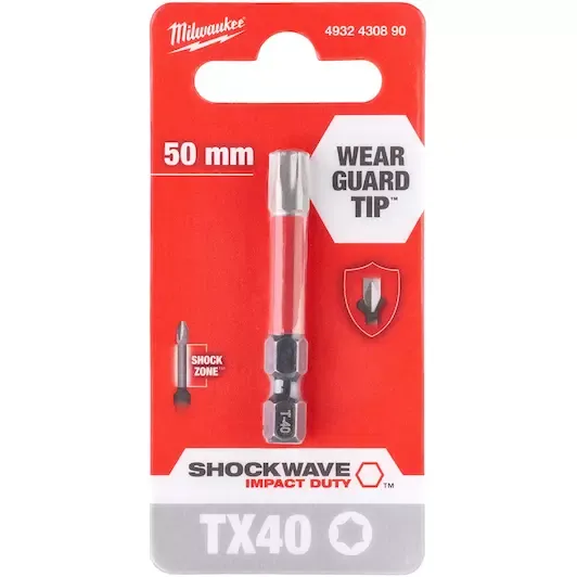 Бит TX40 50mm SHOCKWAVE блистер 1бр