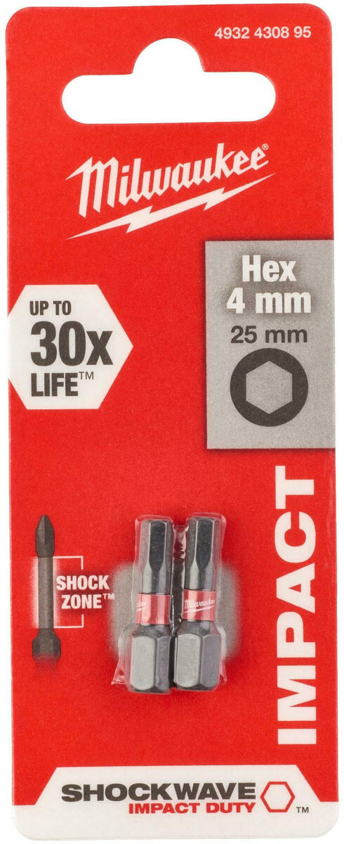 Битове HEX4 25mm SHOCKWAVE блистер 2бр - заменен
