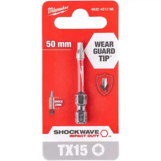 Бит TX15 50mm SHOCKWAVE блистер 1бр