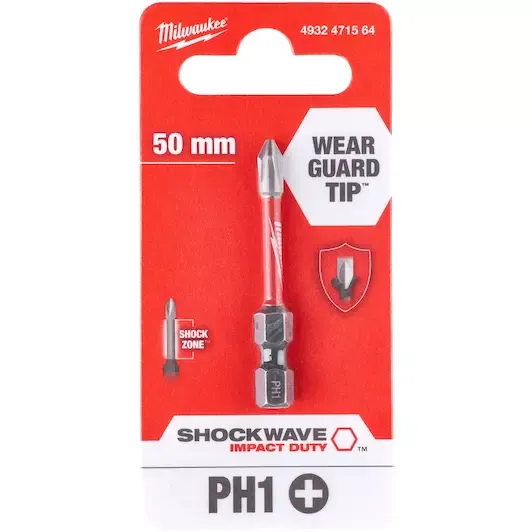 Бит PH1 50mm SHOCKWAVE блистер 1бр
