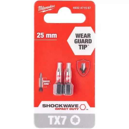 Битове TX7 25mm SHOCKWAVE блистер 2бр - заменен