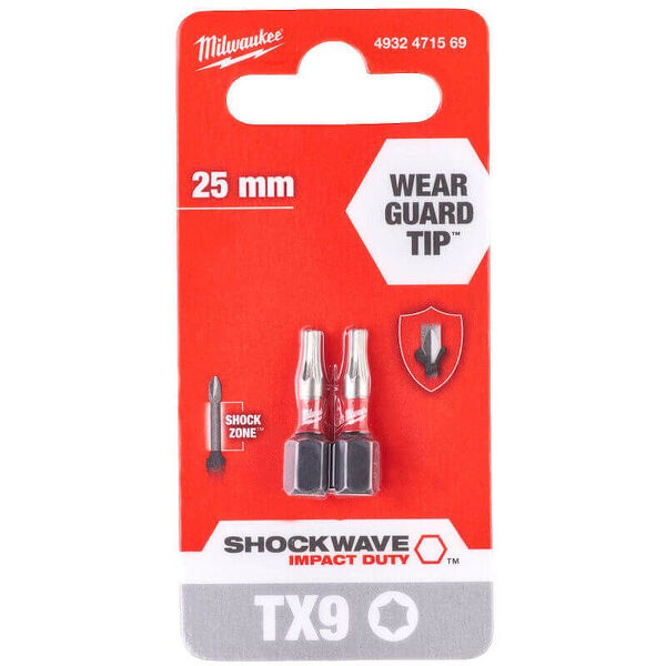 Битове TX9 25mm SHOCKWAVE блистер 2бр - заменен