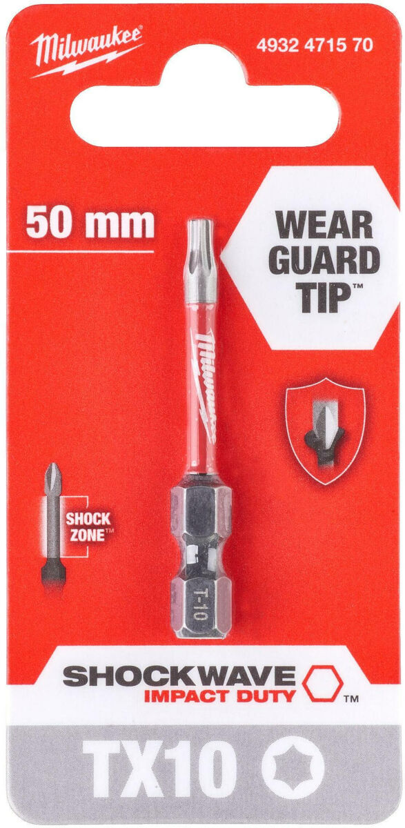 Бит TX10 50mm SHOCKWAVE блистер 1бр