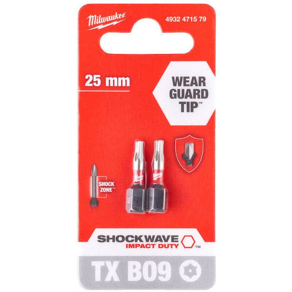 Битове TX BO9 25mm SHOCKWAVE блистер 2бр - заменен