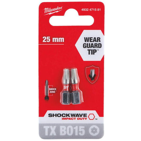 Битове TX BO15 25mm SHOCKWAVE блистер 2бр-заменен