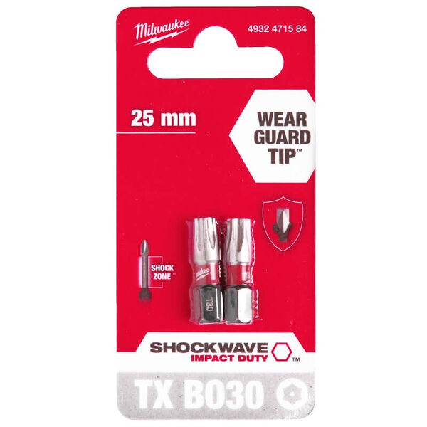 Битове TX BO30 25mm SHOCKWAVE блистер 2бр- заменен