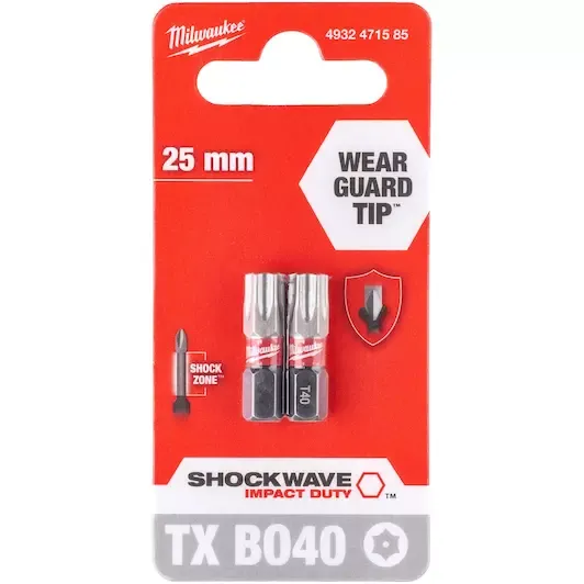Битове TX BO40 25mm SHOCKWAVE блистер 2бр- заменен