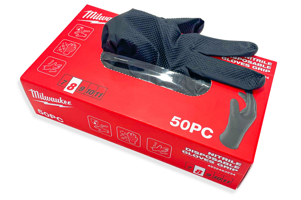 ръкавици нитрилни черни GRIP - 7/S-50бр.