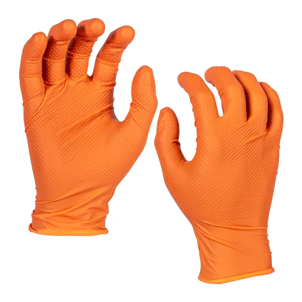 ръкавици нитрилни оранжеви GRIP - 10/L-50бр.